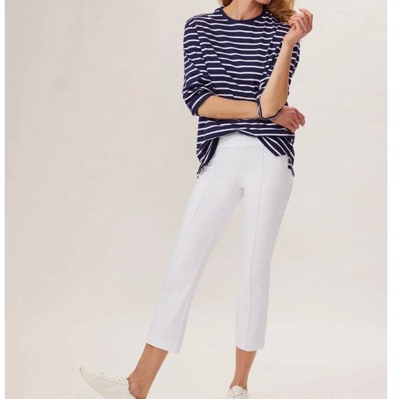 J. McLaughlin Pants - J.McLaughlin White Cropped IVY PANT SIZE 10 NWOT